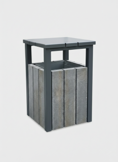 STEEL kryt na odpadkový koš vč. vložky