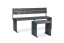 STEEL lavička s opěradlem